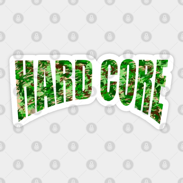 Camouflage hard core slogan army fatigues camo Sticker by Artonmytee